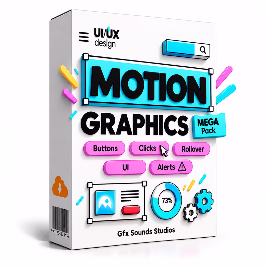 Motion Graphics Sound Effects Bundle - UI, Clicks and Transition Sounds by Gfx Sounds Studios