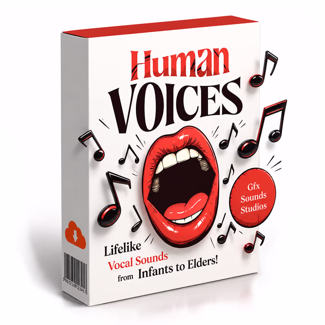 Human Voices - Male, Female and Human Vocalizations Sounds Bundle by Gfx Sounds Studios