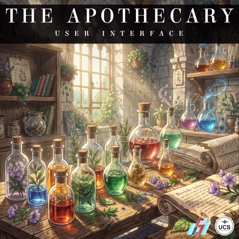 THE APOTHECARY: USER INTERFACE sound effects library by Sylvain Livenais