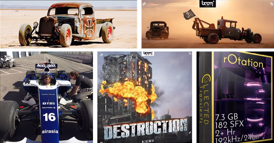 new sound effects F1 hot rods destruction rotation SFX