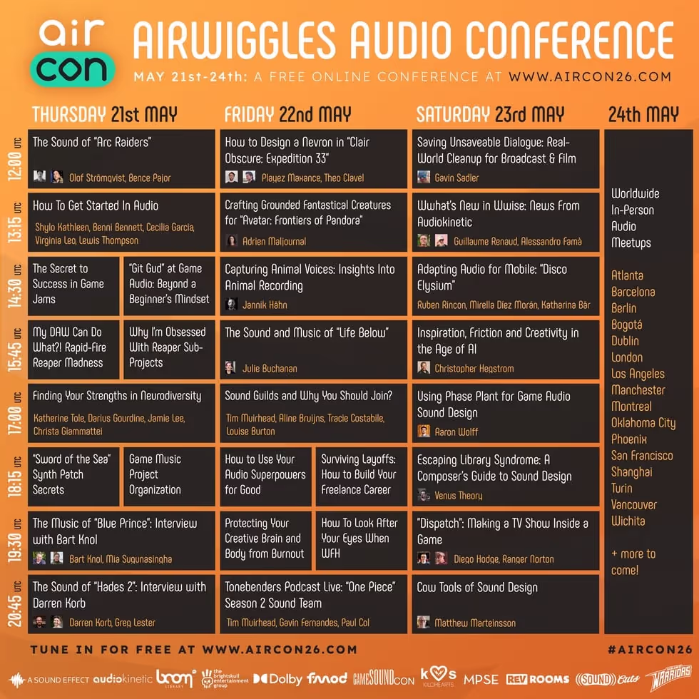 AirCon 26 audio conference schedule
