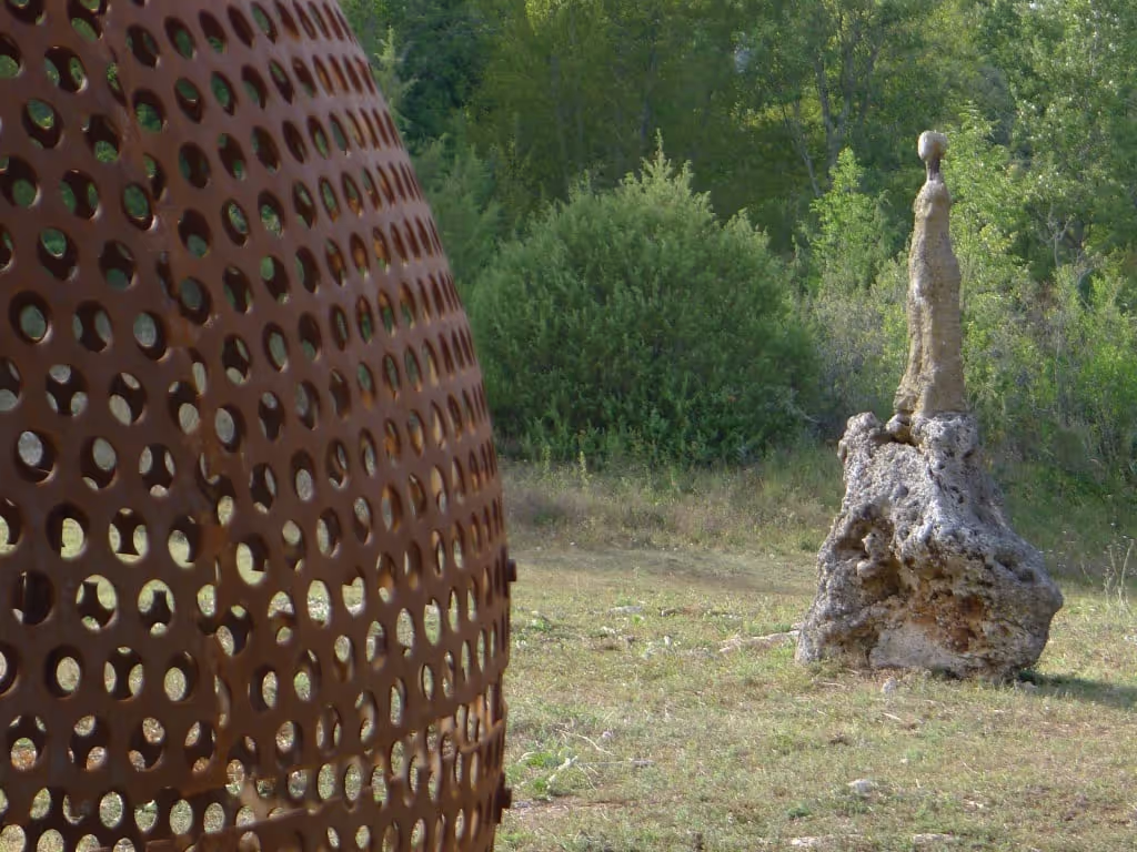 A womanly figure in a rock.