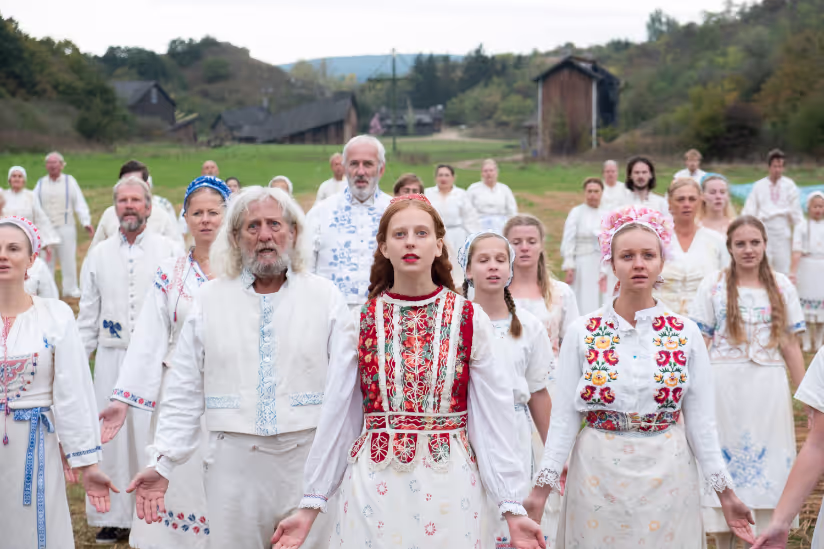 A group of Swedes in traditional garb