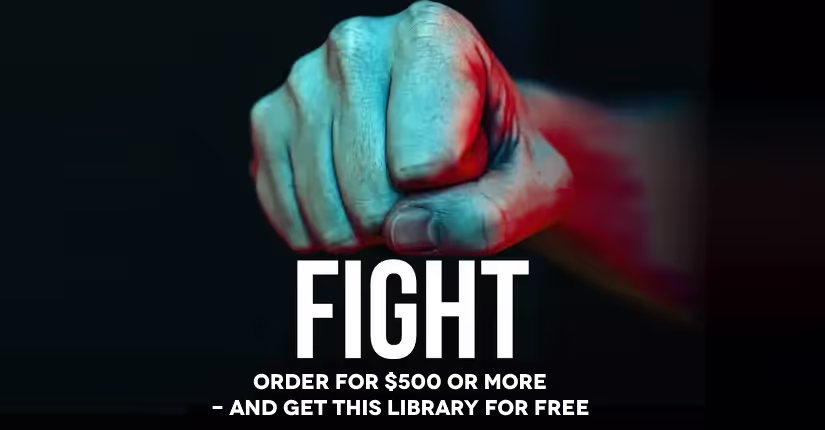 Get Fight sound effects for free with $500 orders