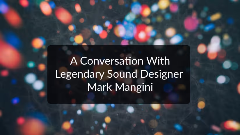 Sound Designer Mark Mangini