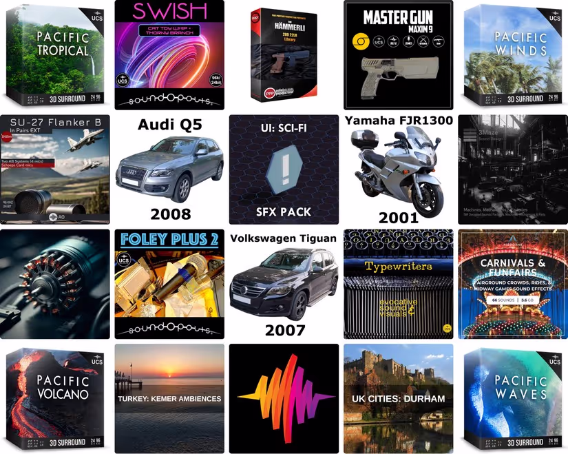 new sound libraries for game audio and film sound designers