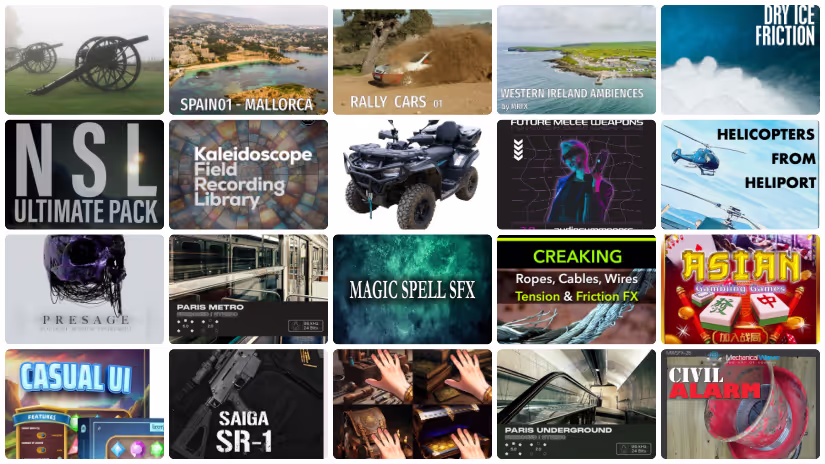 New sound effects libraries