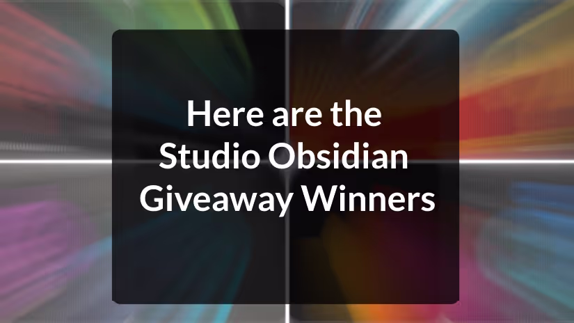 Studio Obsidian Sound Effects Giveaway Winners