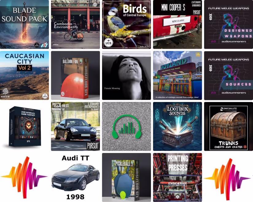 18 new sound effects libraries