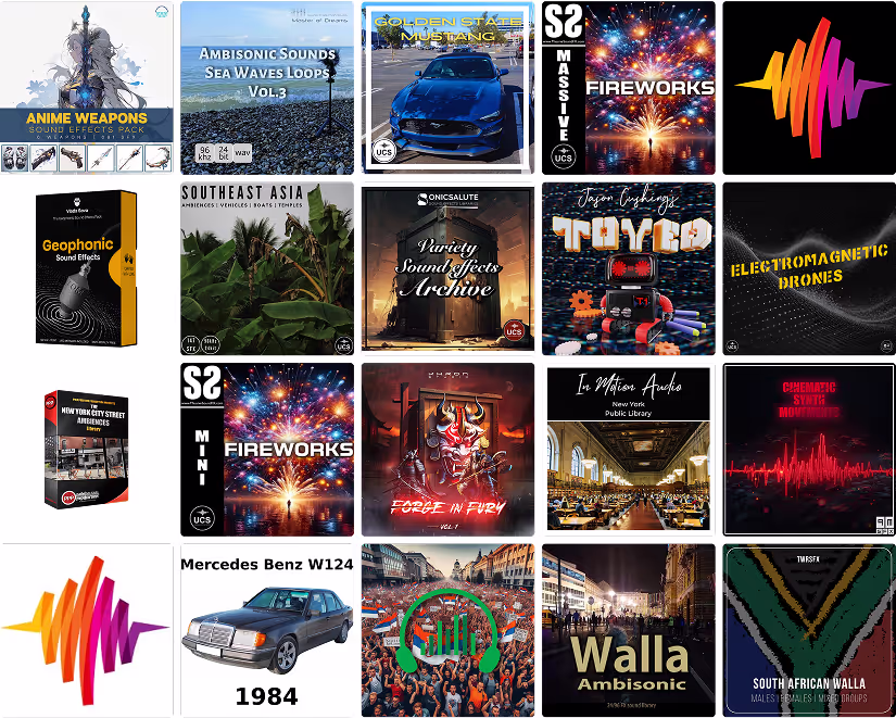 18 new sound libraries