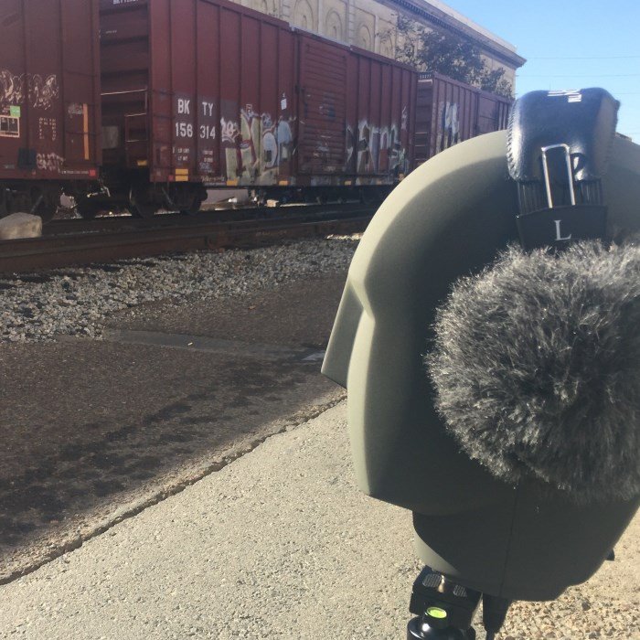 Freight trains binaural sounds