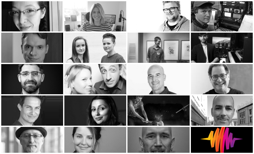 Portraits of audio professionals featured in the Sound Success Guide