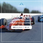 Race Cars sound library cover by Airborne Sound