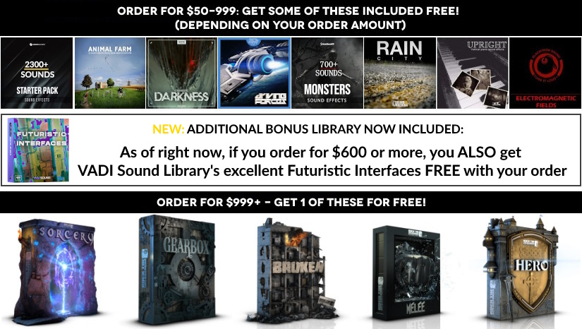 Free sound effects with your order