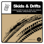 Skid and Drift - Tire Skids, Screeches & Sliding Sounds sound library cover by MooBox