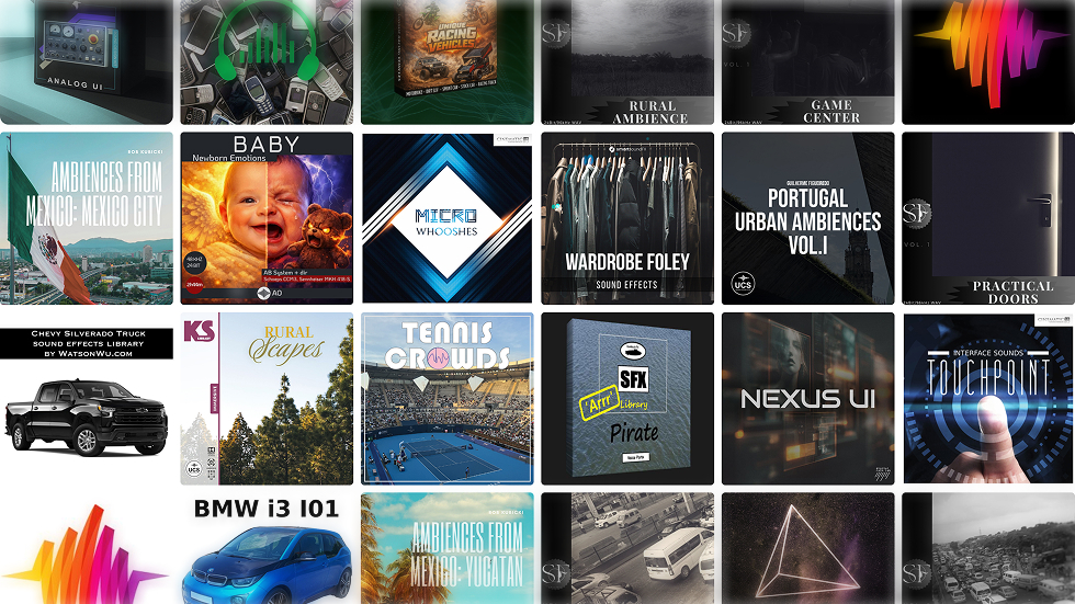 22 great new sound libraries: Tennis crowds, Portuguese cities, gaming centers, racing vehicles, everyday tech, and more