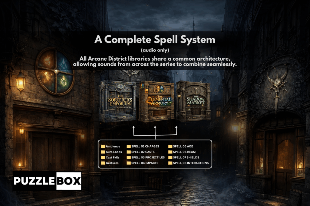 The Arcane District complete spell system