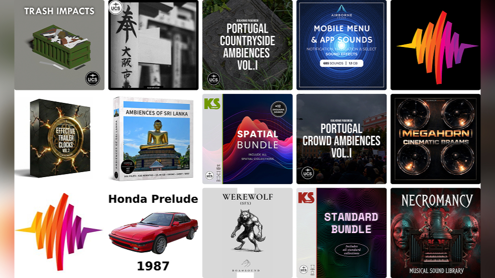 13 great new sound libraries: Howling werewolves, Japanese culture, Sri Lankan ambiences, dramatic trailer clocks, trash impacts, and more