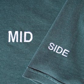 Airwiggles Mid/Side T-shirt with 'Mid' embroidered in the middle and 'Side' on the sides