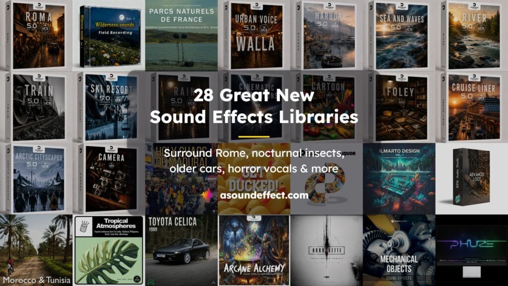 29 great new sound effects libraries: Surround Rome, nocturnal insects, older cars, horror vocals & more