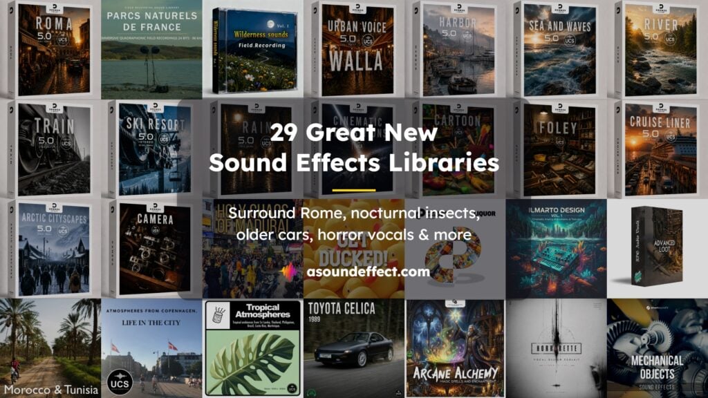 29 great new sound effects libraries: Surround Rome, nocturnal insects, older cars, horror vocals & more