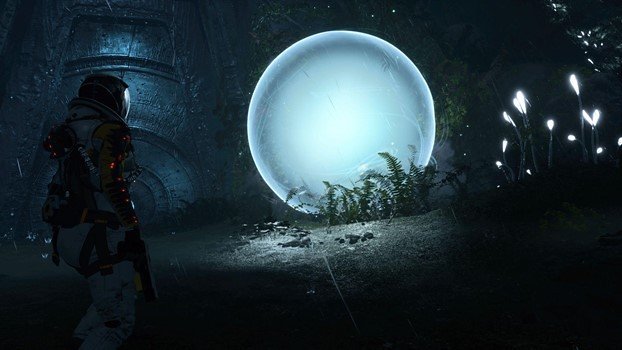 Chronosis, the blue multiplayer portal orb from Returnal’s DLC